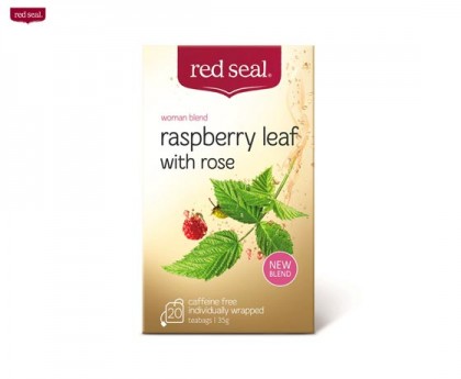Red Seal 红印 天然有机覆盆子叶和玫瑰茶 20包/袋（无糖无咖啡因无卡路里）【每单限购2件】 
